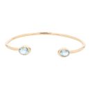 9ct Yellow Gold Aquamarine Torque Bangle