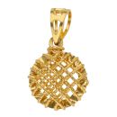 22ct Yellow Gold Wire Round Fancy Pendant