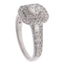 Platinum 1.15ct Diamond Cluster Ring