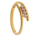 22ct Yellow Gold Cubic Zirconia Four Stone Twist Ring