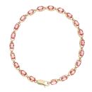 18ct Yellow Gold Peach Topaz Bracelet 7.5"