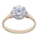 9ct Yellow Gold Cubic Zirconia Single Stone Ring