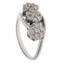 18ct White Gold 1.00ct Brilliant Cut Diamond Cluster Ring