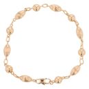 14ct Yellow Gold Beaded Bracelet 7"
