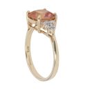 9ct Yellow Gold 0.05ct Diamond and Sunset Topaz Ring