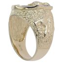 9ct Yellow Gold Cubic Zirconia Horseshoe and Horse Ring