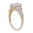 9ct Yellow Gold Cubic Zirconia Three Stone Ring