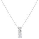 18ct White Gold 1.15ct Brilliant Cut Diamond Cluster Pendant And Chain 16"