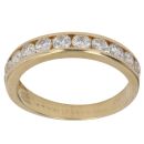 18ct Yellow Gold 1.00ct Brilliant Cut Diamond Half Eternity Ring