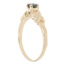 9ct Yellow Gold 0.20ct Brilliant Cut Blue Diamond Solitaire Ring