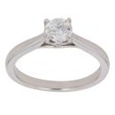 18ct White Gold 0.50ct Brilliant Cut Diamond Solitaire Ring