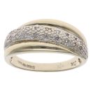 9ct Yellow Gold 0.10ct Diamond Crossover Ring