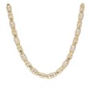 14ct Yellow and White Gold Greek Key Chain 24"