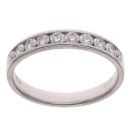 18ct White Gold 0.50ct Brilliant Cut Diamond Half Eternity Ring