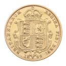 1892 Victoria Jubilee Head Shield Back UK Half Sovereign Coin