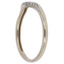 9ct Yellow Gold 0.05ct Diamond Wishbone Ring