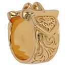 Sterling Silver Gold Plated Double Buckle Ring
