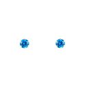 9ct Yellow Gold Blue Cubic Zirconia Stud Earrings 3mm
