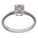 9ct White Gold 0.15ct Brilliant Cut Diamond Cluster Ring
