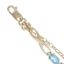 9ct Yellow Gold Topaz Bracelet 7"