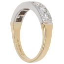 18ct Yellow And White Gold 0.90ct Brilliant Cut Diamond Half Eternity Ring