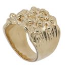 9ct Yellow Gold Four Row Keeper Ring