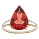 9ct Yellow Gold Orange Gemstone Single Stone Ring