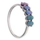 9ct White Gold Opal Triplet Five Stone Ring