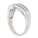 9ct White Gold 0.50ct Diamond Two Row Ring