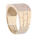 9ct Yellow Gold Cubic Zirconia Signet Ring