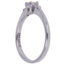 18ct White Gold 0.20ct Princess and Baguette Cut Diamond Solitaire Ring