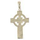 9ct Yellow Gold Celtic Patterned Cross Pendant