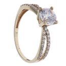 9ct Yellow Gold Cubic Zirconia Solitaire Ring