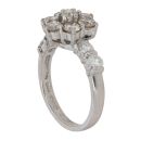 Platinum 2.00ct Brilliant Cut Diamond Cluster Ring