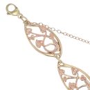 9ct Yellow and Rose Gold Vine Of Life Bracelet 7"