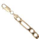 9ct Yellow Gold Figaro Bracelet 9"