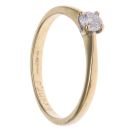 18ct Yellow Gold 0.20ct Brilliant Cut Diamond Solitaire Ring