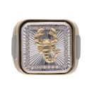 14ct Yellow And White Gold Cubic Zirconia Scorpion Ring