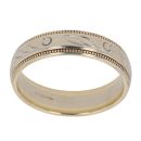 9ct Yellow Gold Patterned 5.2mm Wedding Band