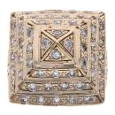 9ct Yellow Gold Cubic Zirconia Pyramid Ring