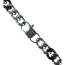 Unique & Co Stainless Steel Polished and Matte Black Curb Chain 20"