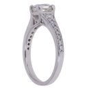 Platinum 1.50ct Cushion And Brilliant Cut Diamond Solitaire Ring