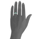 9ct White Gold Oval Emerald and Diamond Cluster Ring