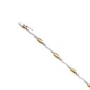 9ct Yellow and White Gold Fancy Bracelet 7"