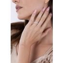 9ct White Gold 1.00ct Oval Cut Lab Grown Diamond Ring
