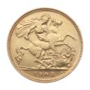 1905 Edward VII Large Head UK Half Sovereign Coin
