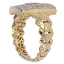 14ct Yellow Gold Monaco Classic Cubic Zirconia Cluster Ring
