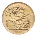 1915 George V Large Head Australia Full Sovereign Coin