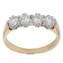 18ct Yellow Gold 1.00ct Brilliant Cut Diamond Four Stone Ring