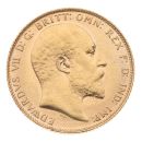 1908 Edward VII Large Head UK Full Sovereign Coin